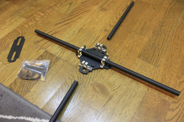 Carbon fiber frame of the quadcopter