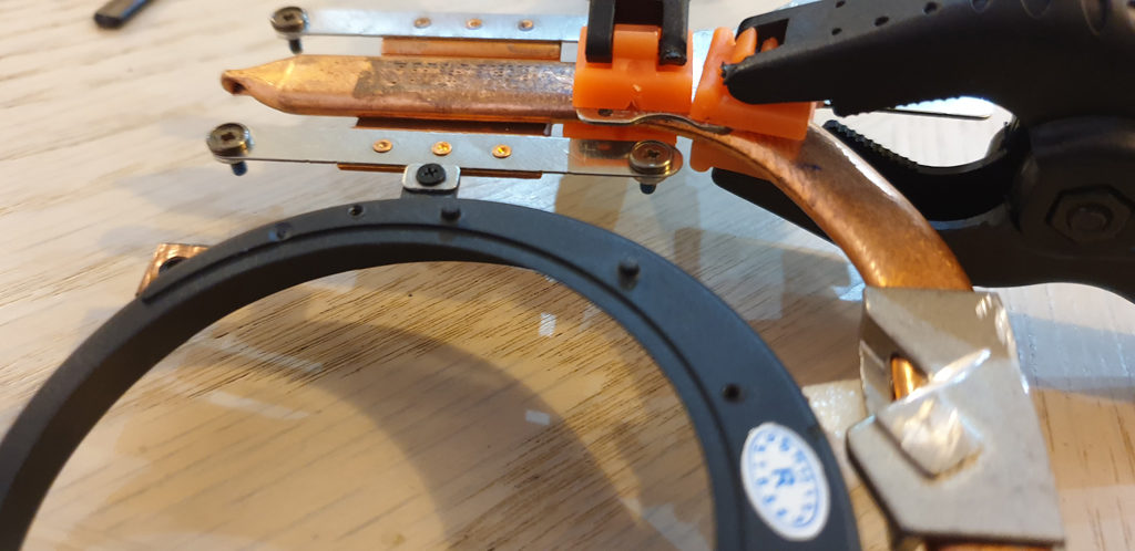 Clamped Plate While The Adhesive Sets