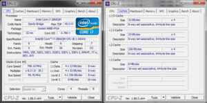 CPU-Z Intel Core i7-2860QM CPU