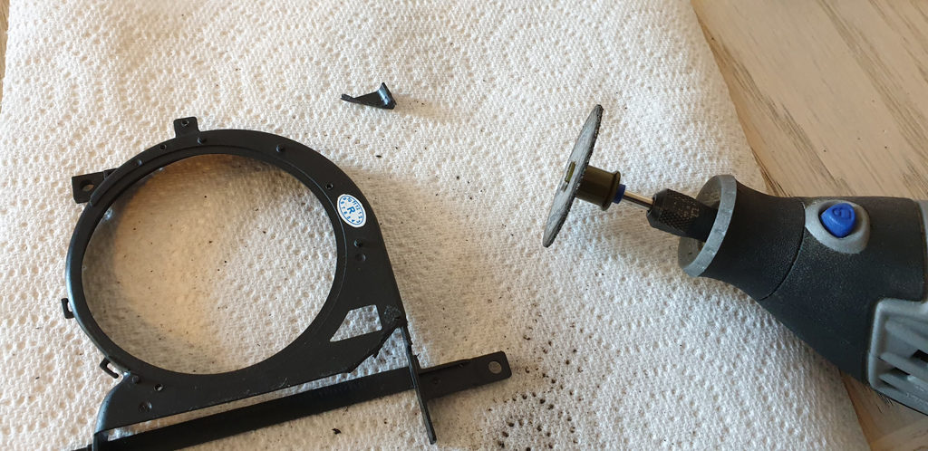 Cutting The Fan Socket with Dremel Tool